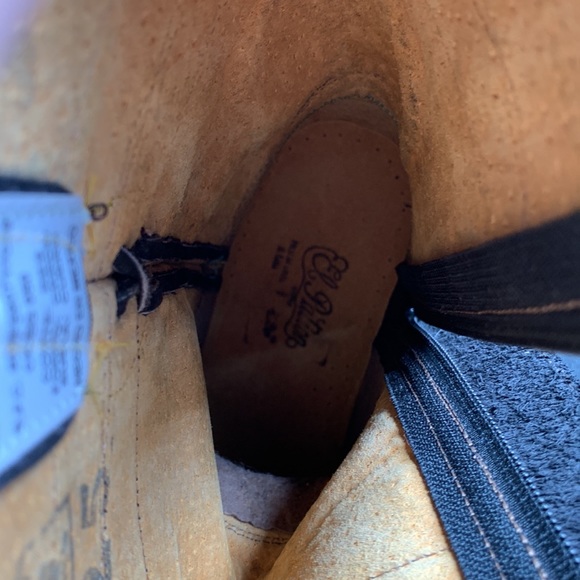 El Patron Leather Black Side Zip Boot Size 8B - Picture 9 of 9